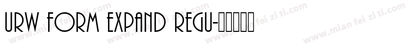 URW Form Expand Regu字体转换